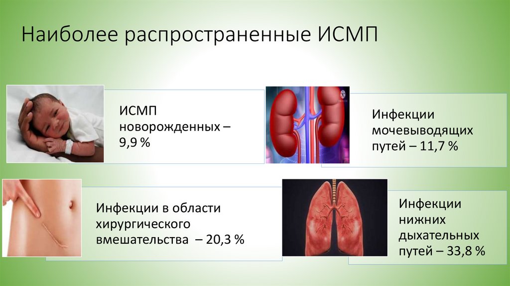 Наиболее распространенные ИСМП