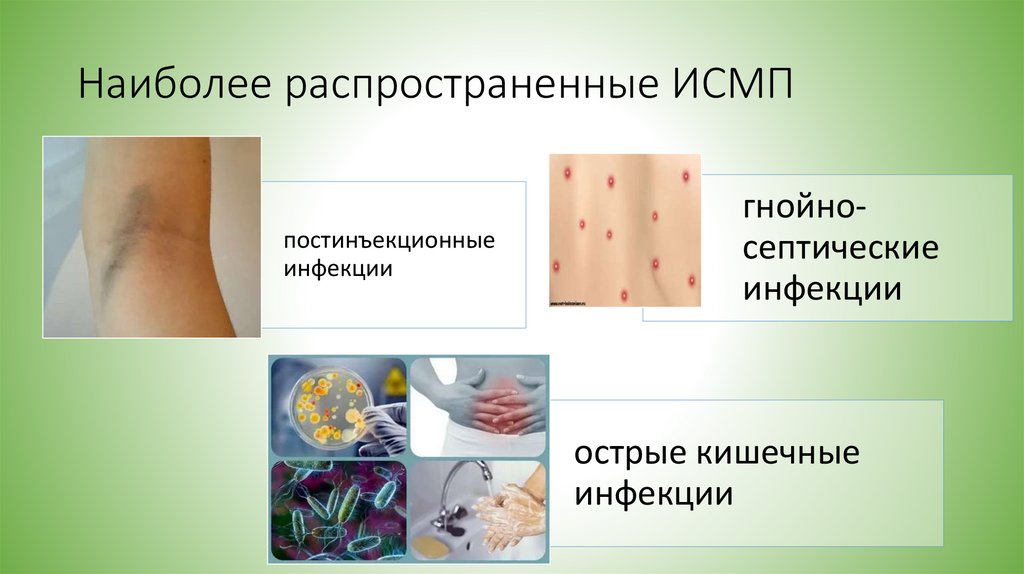 Наиболее распространенные ИСМП