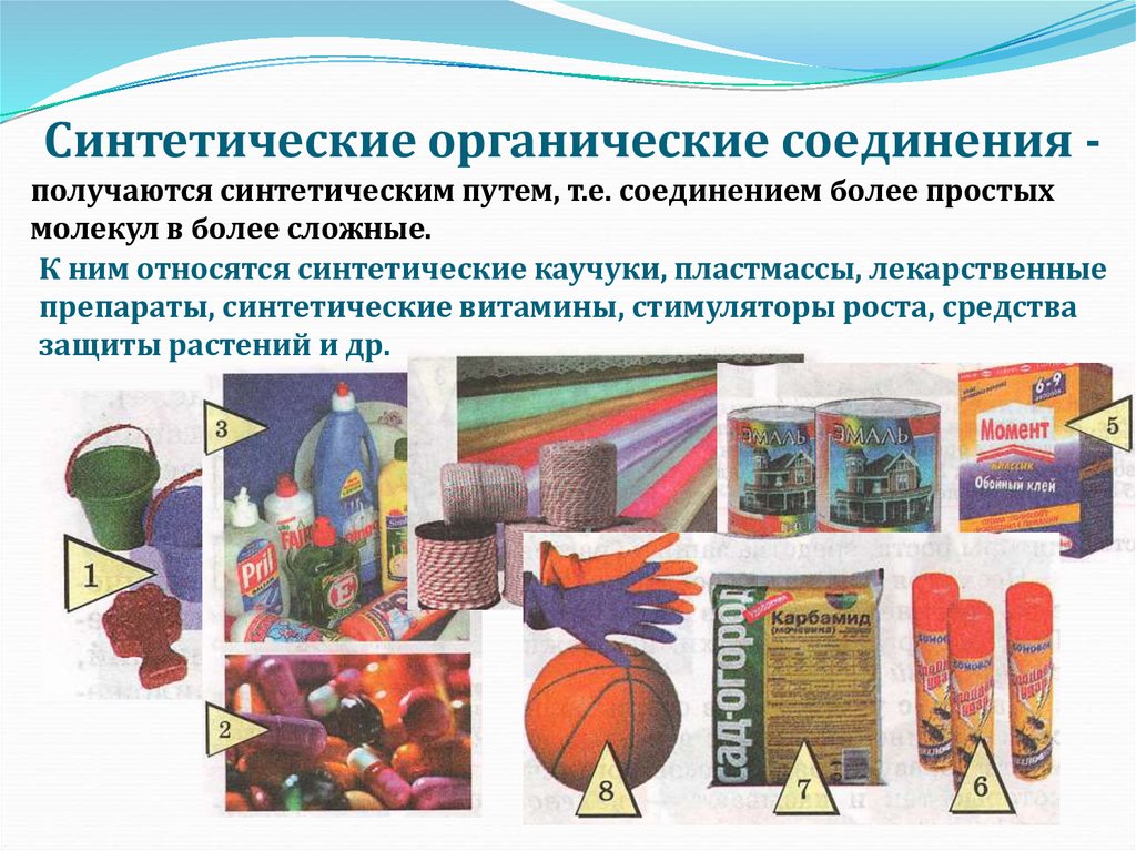 Синтетические органические соединения -