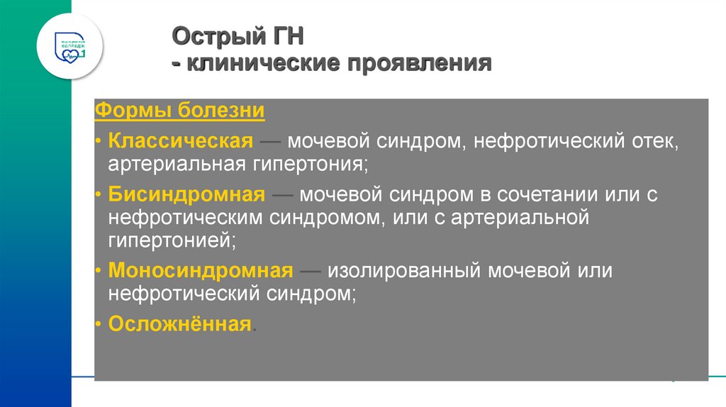 Острый ГН - клинические проявления