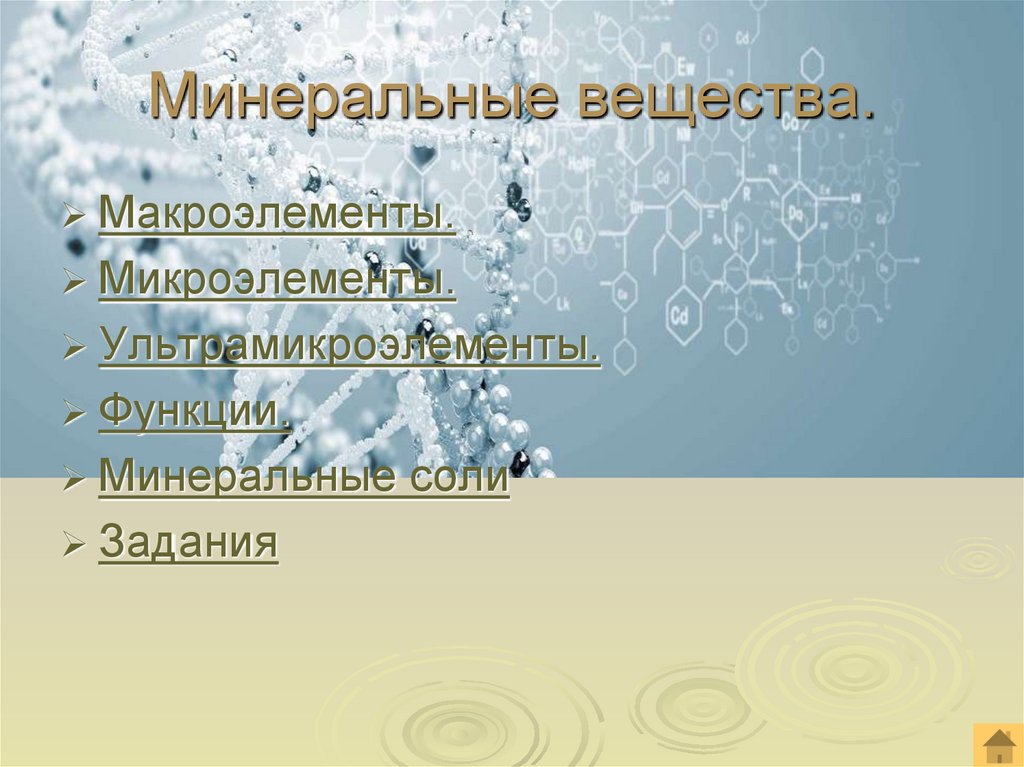 Минеральные вещества.
