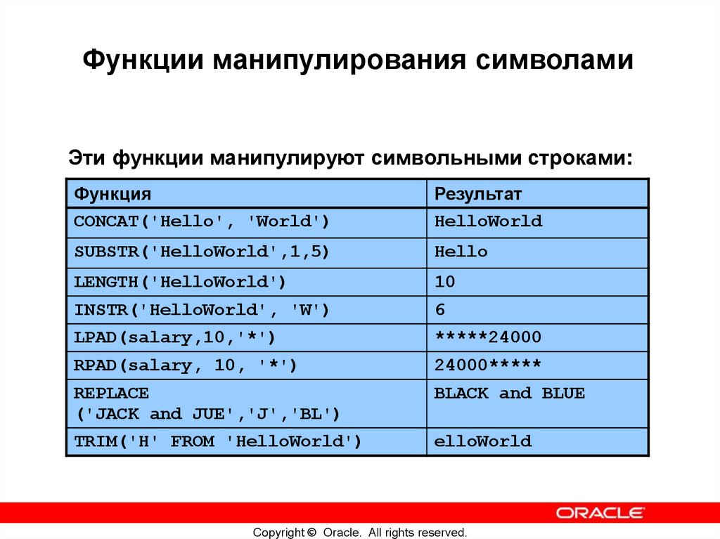 Использование функций преобразования регистра