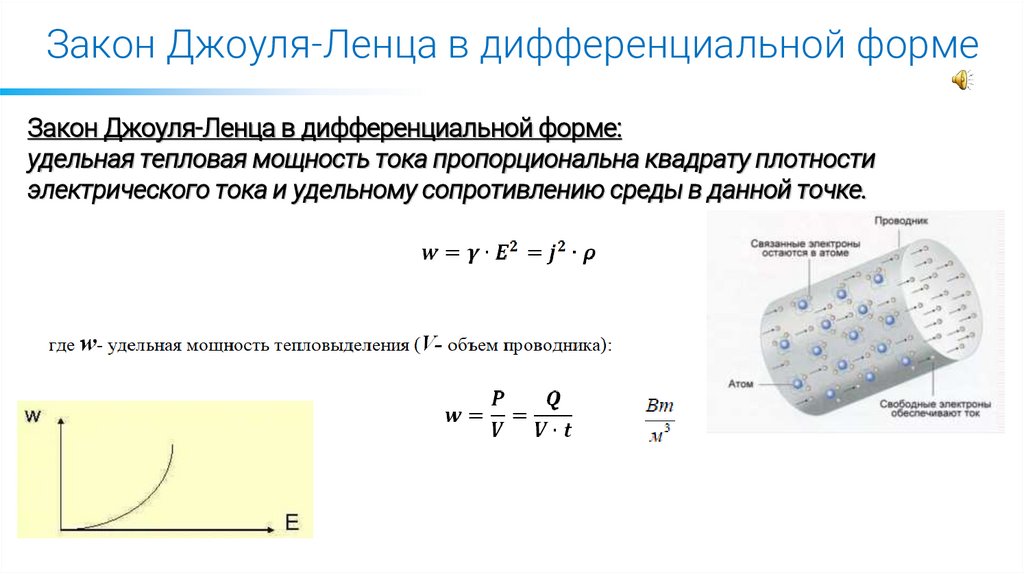 Закон Джоуля-Ленца в дифференциальной форме