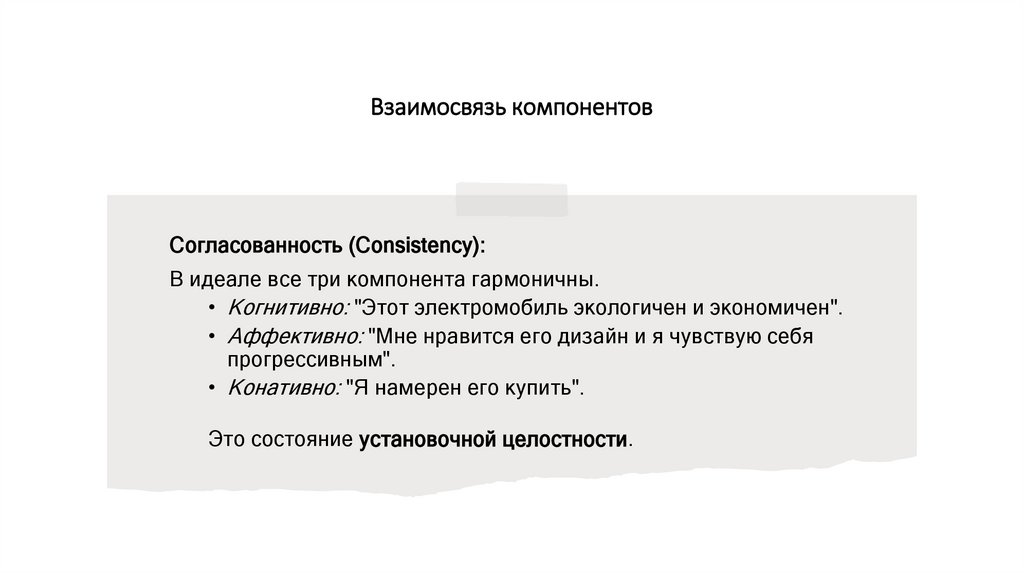 Взаимосвязь компонентов