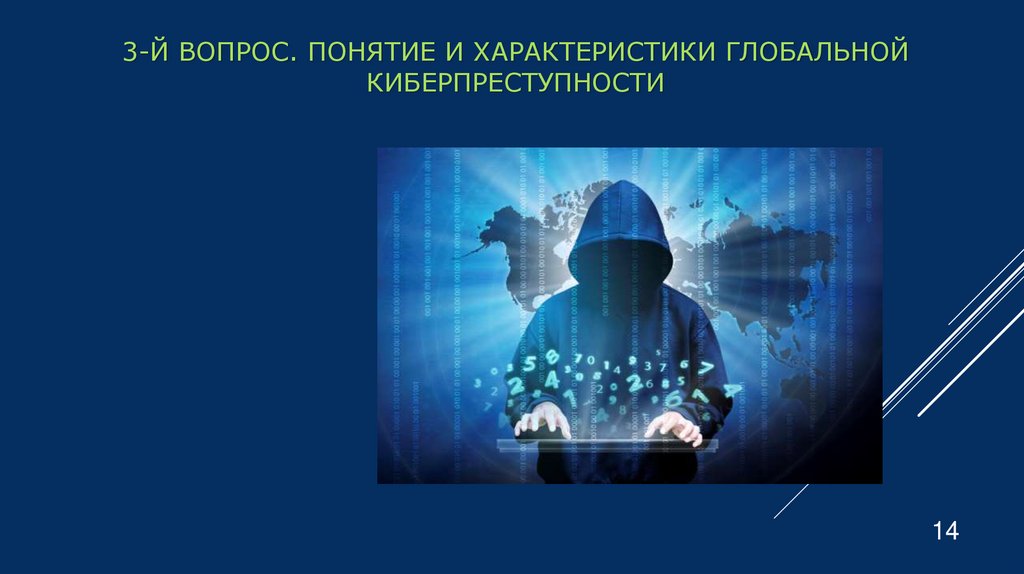 3-й вопрос. Понятие и характеристики глобальной киберпреступности