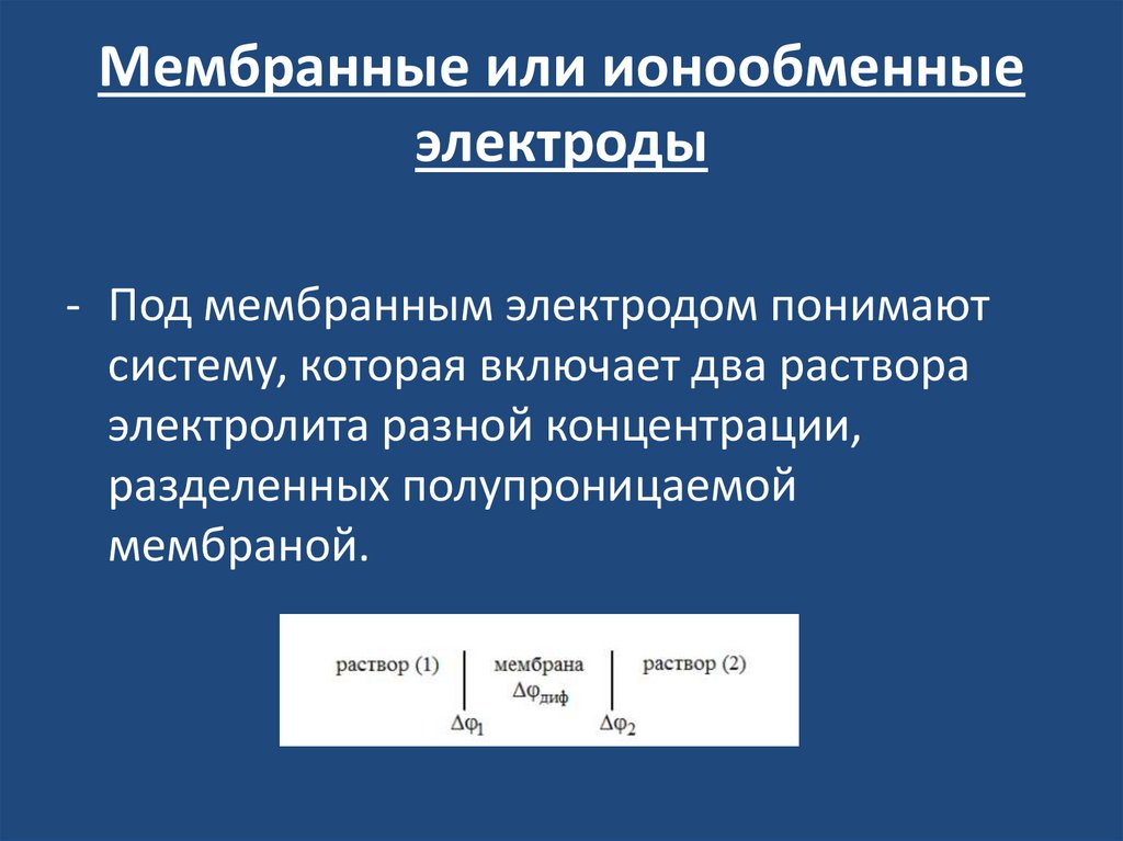 Мембранные или ионообменные электроды