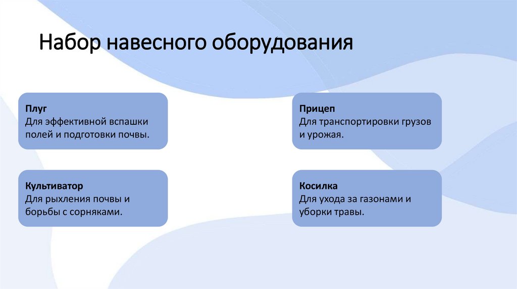 Набор навесного оборудования
