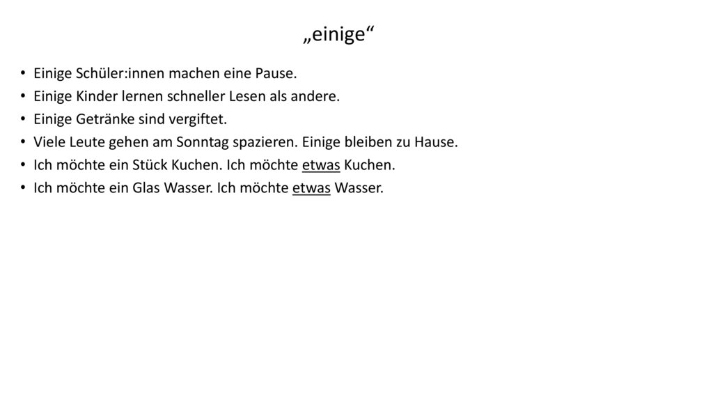 „einige“