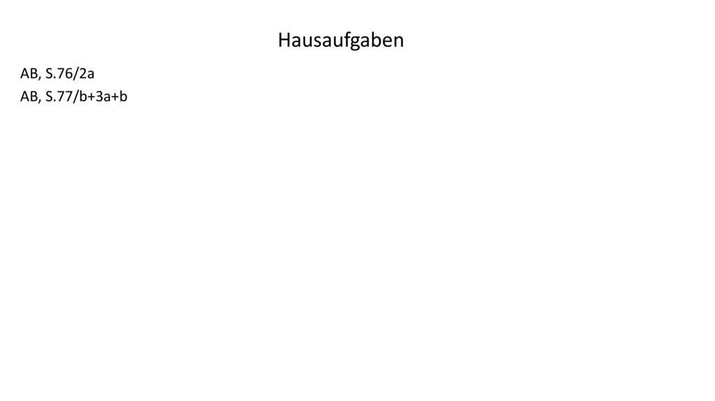 Hausaufgaben