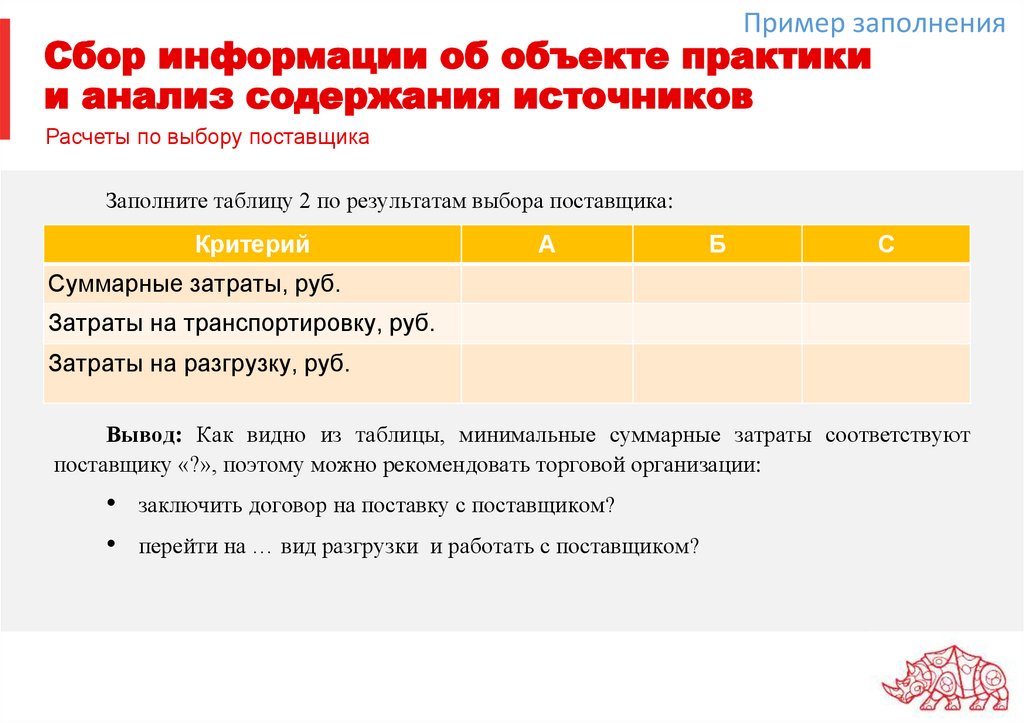 Сбор информации об объекте практики и анализ содержания источников