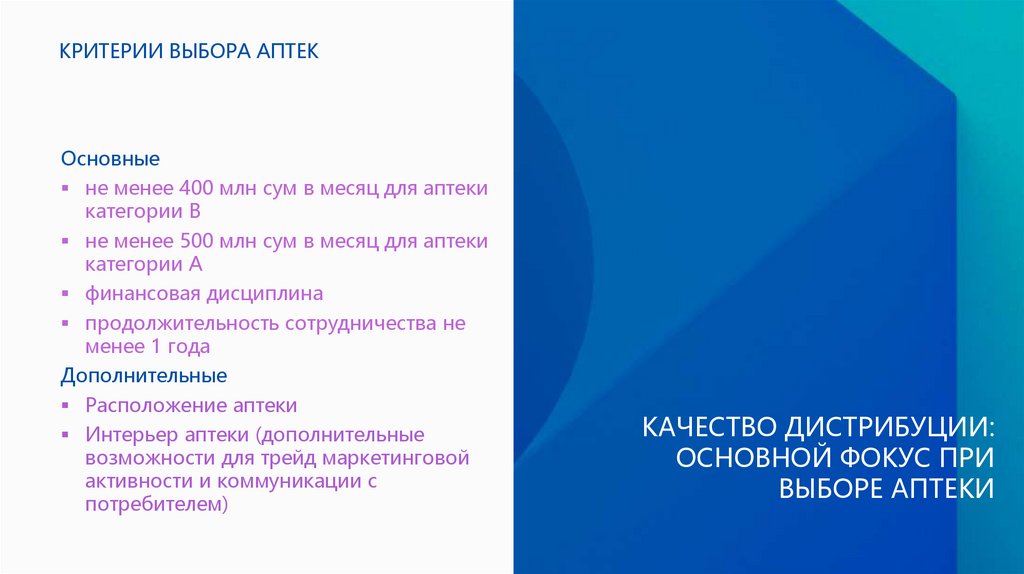 Критерии выбора аптек