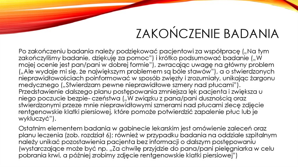 Zakończenie badania