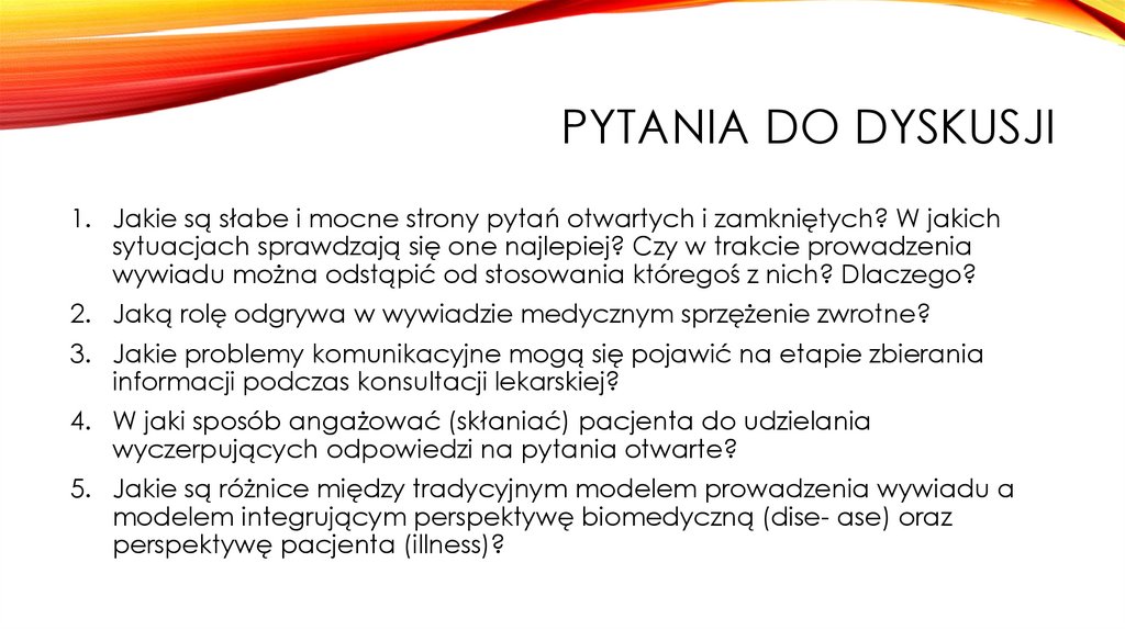 Pytania do dyskusji