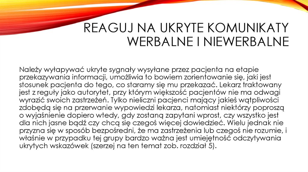 Reaguj na ukryte komunikaty werbalne i niewerbalne