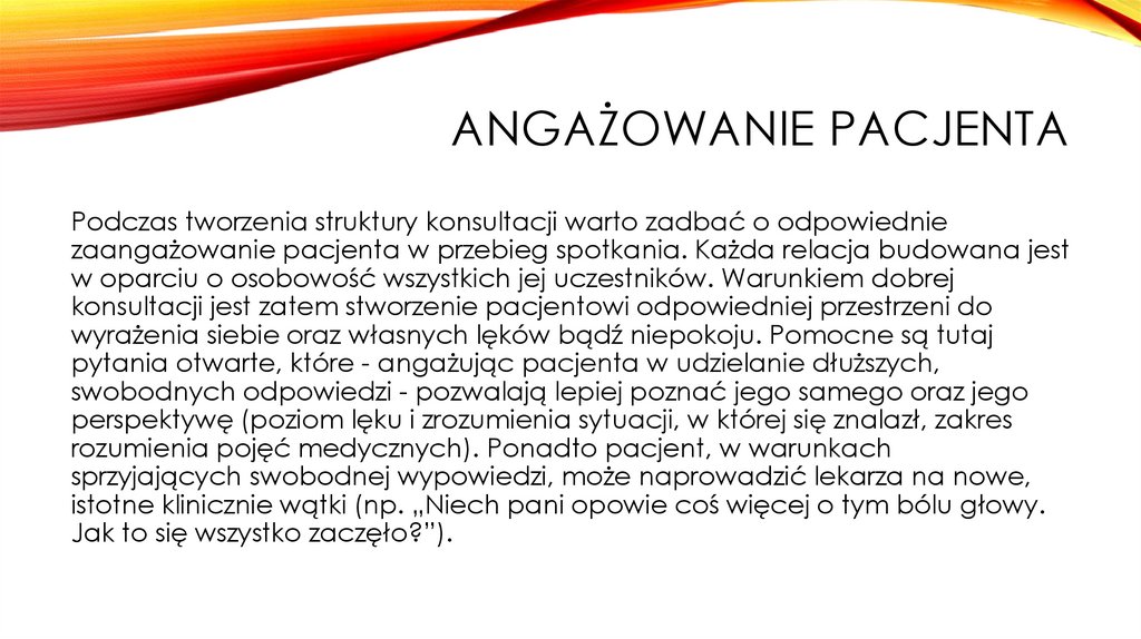Angażowanie pacjenta
