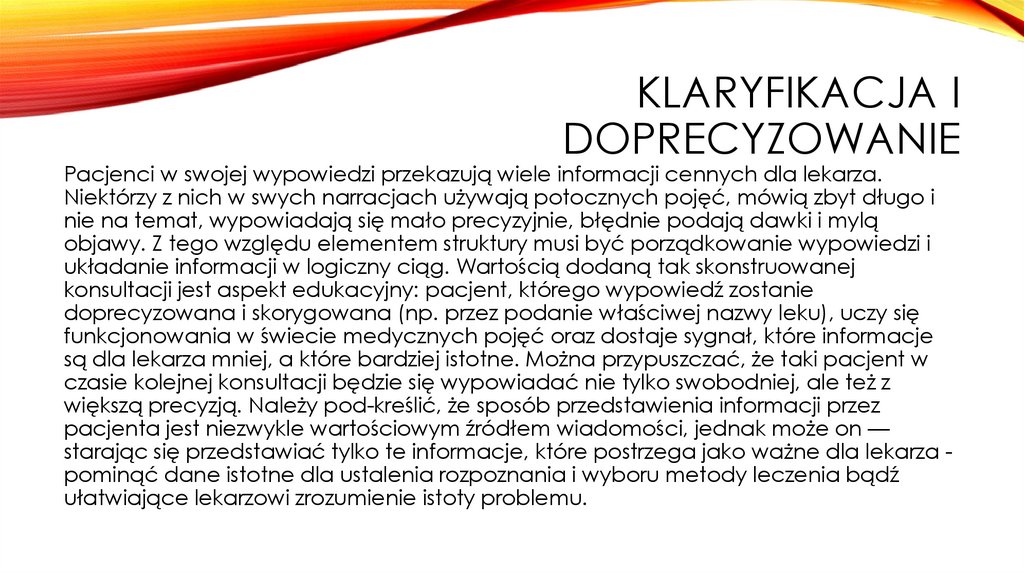 Klaryfikacja i doprecyzowanie