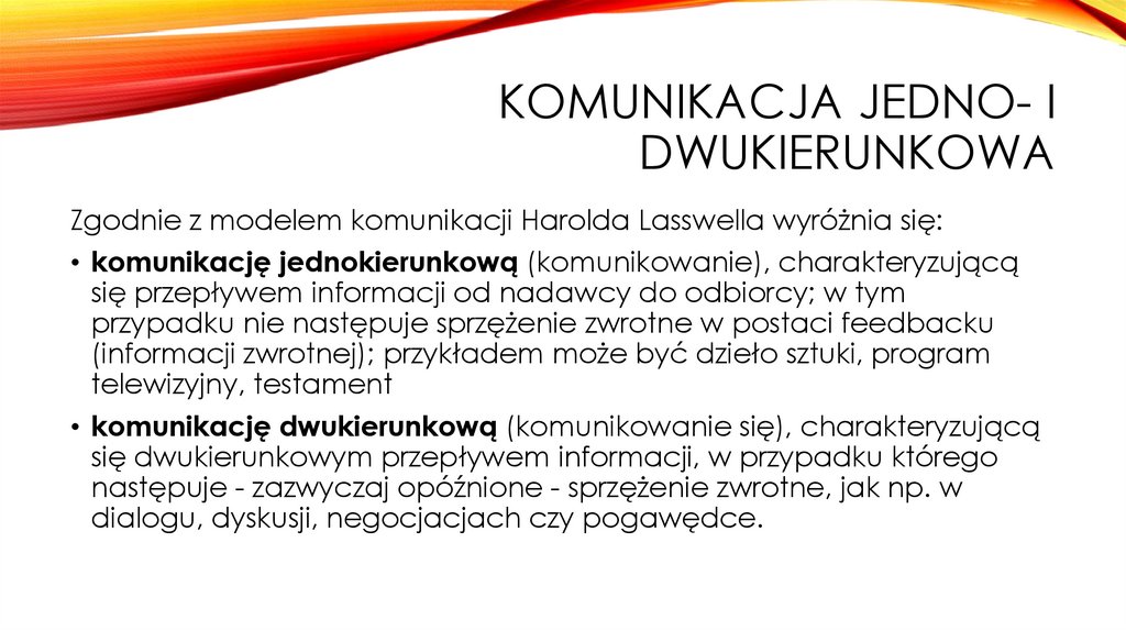 Komunikacja jedno- i dwukierunkowa