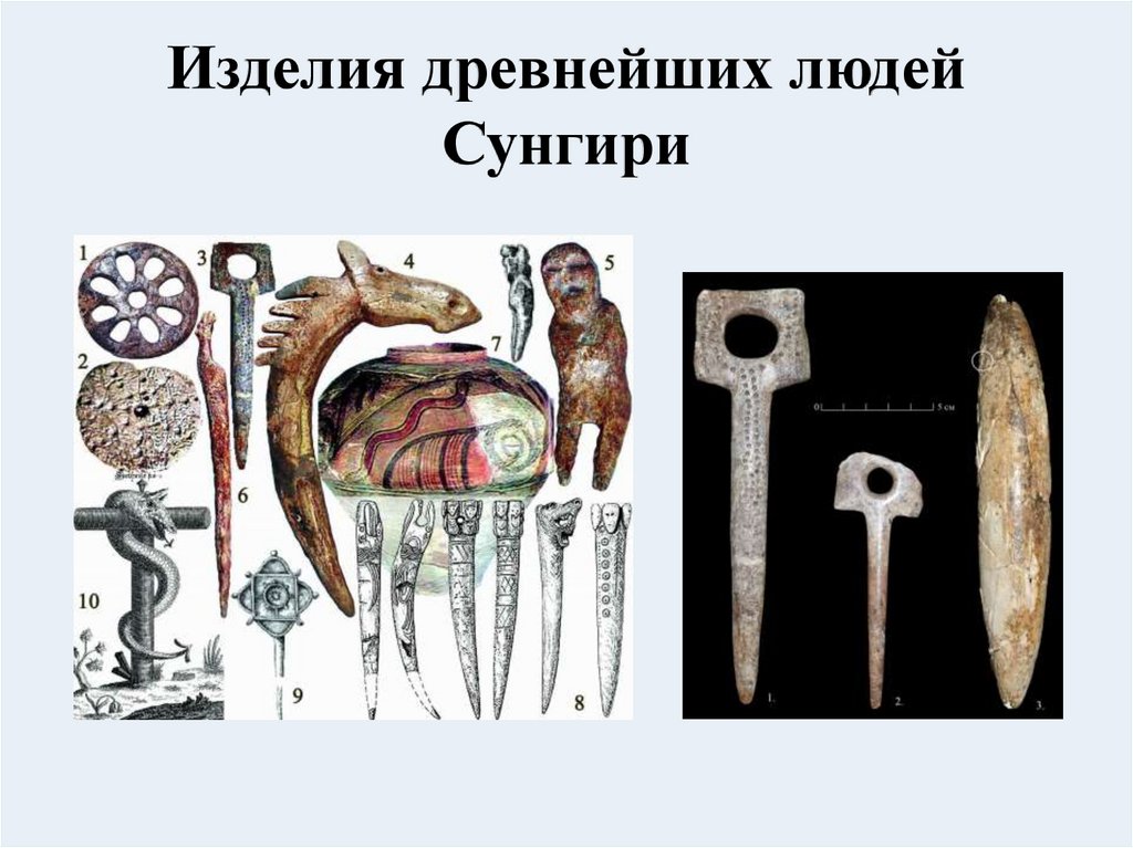 Изделия древнейших людей Сунгири