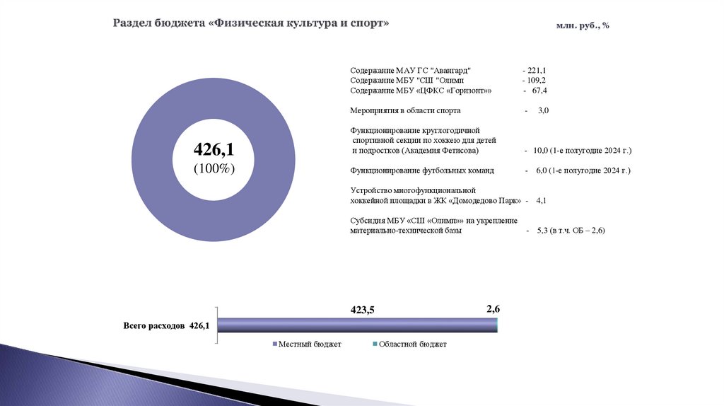 Раздел бюджета «Физическая культура и спорт»