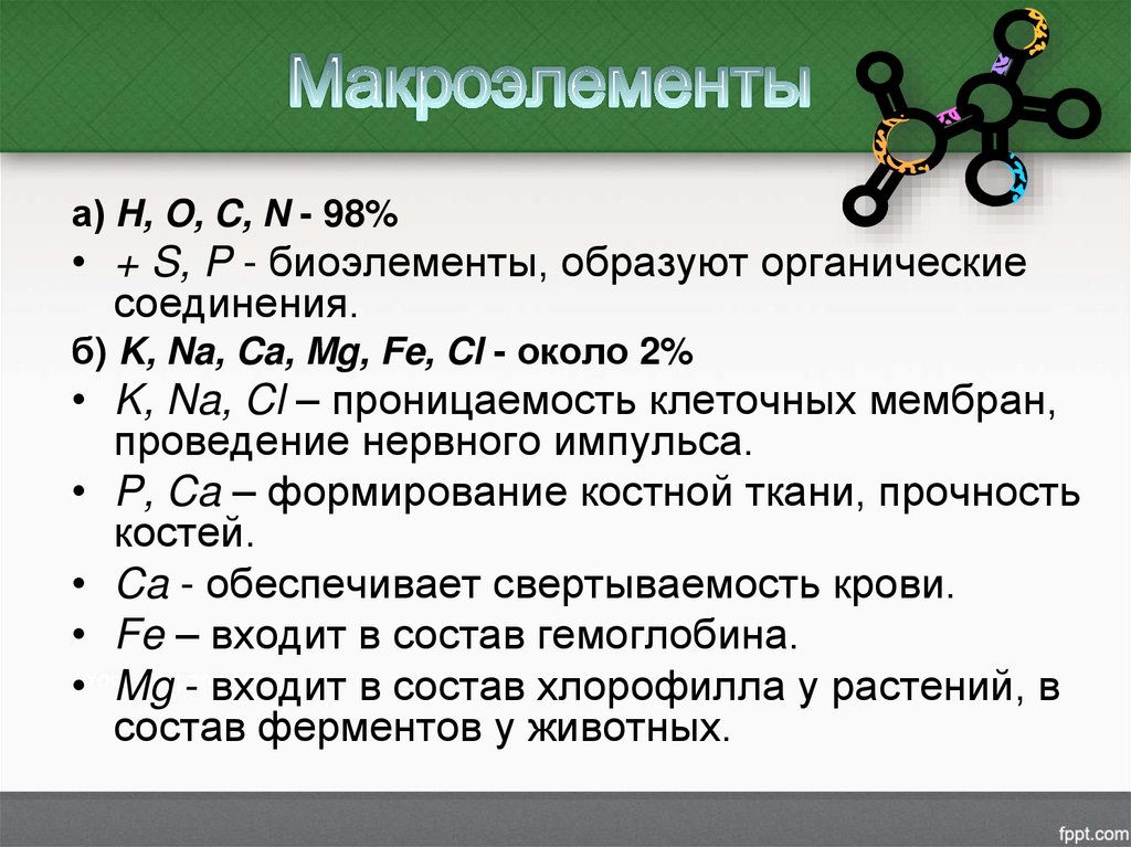 Макроэлементы