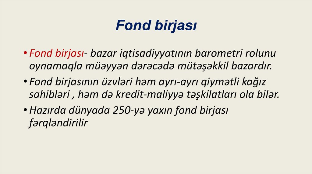 Fond birjası