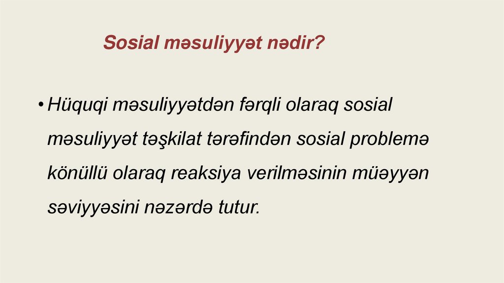 Sosial məsuliyyət nədir?