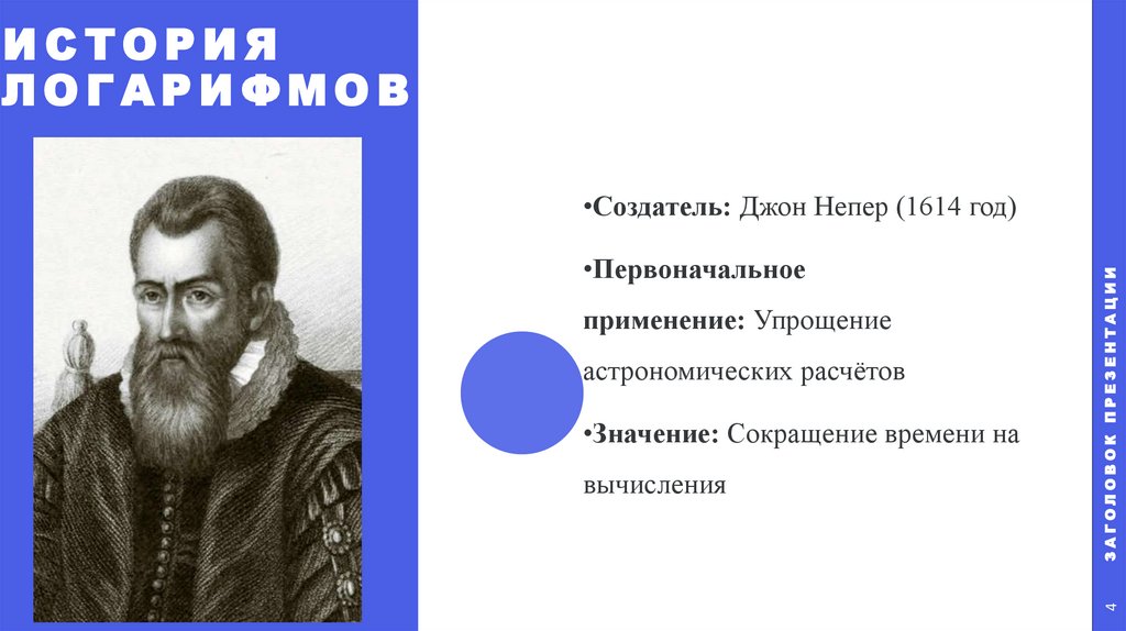 История логарифмов