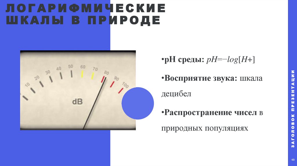 ЛОГАРИФМИЧЕСКИЕ ШКАЛЫ В ПРИРОДЕ