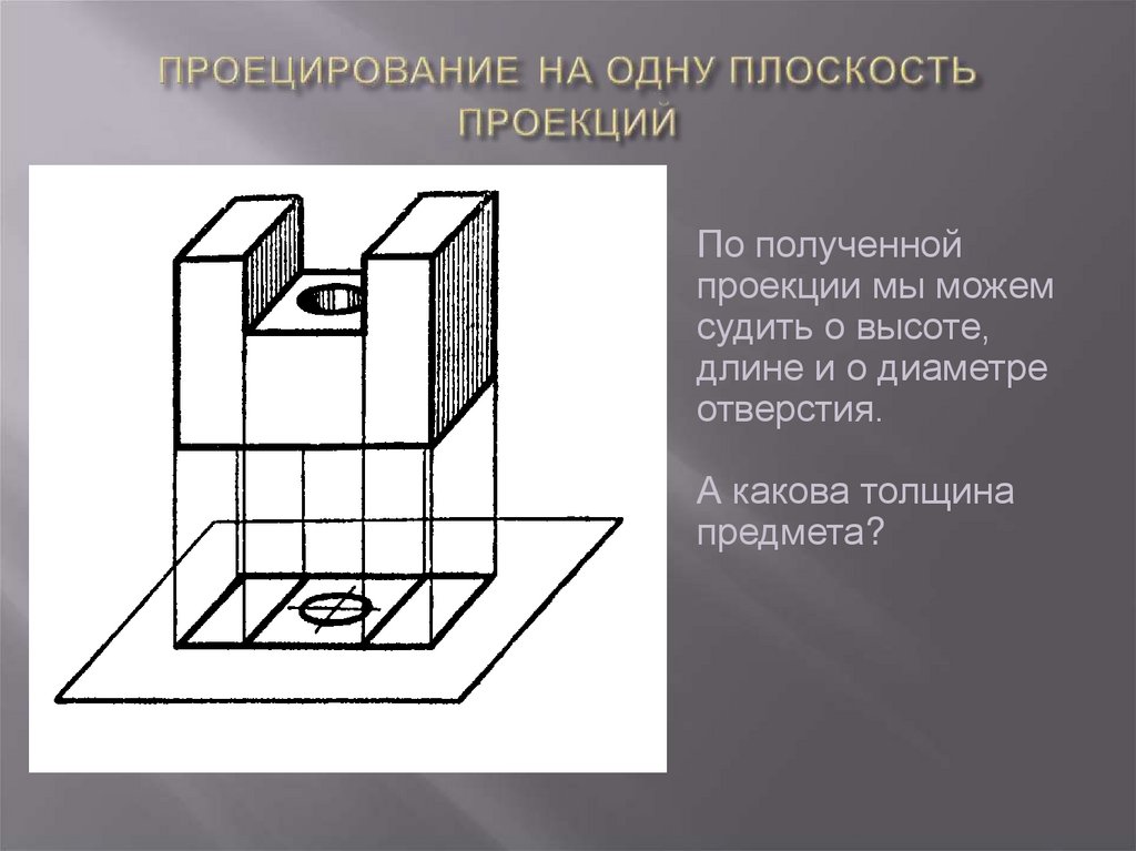 ПРОЕЦИРОВАНИЕ НА ОДНУ ПЛОСКОСТЬ ПРОЕКЦИЙ