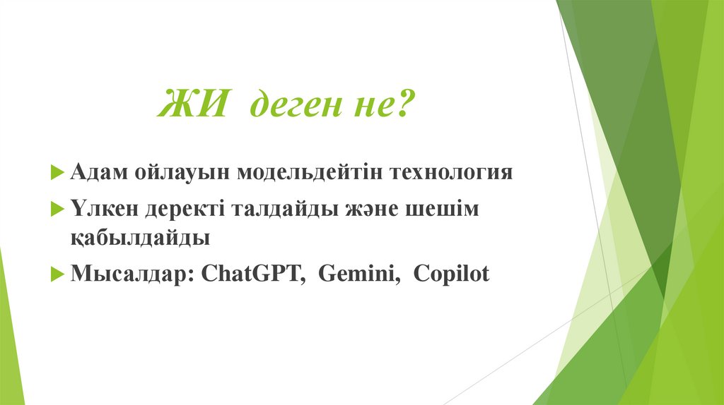 ЖИ деген не?