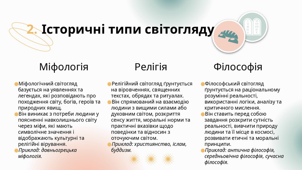 Історичні типи світогляду