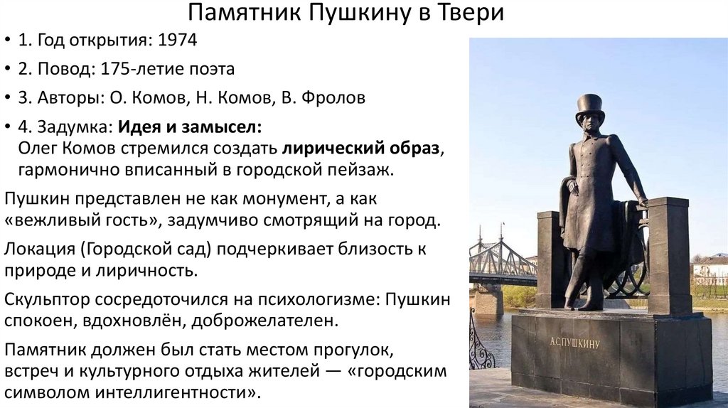 Памятник Пушкину в Твери