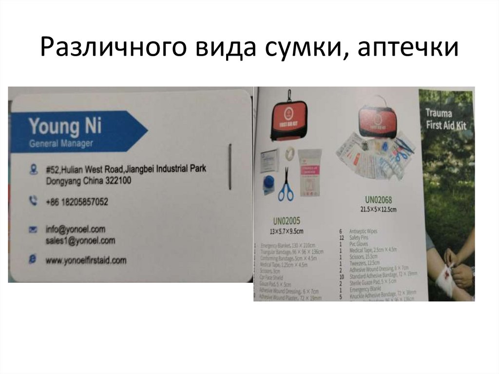 Различного вида сумки, аптечки