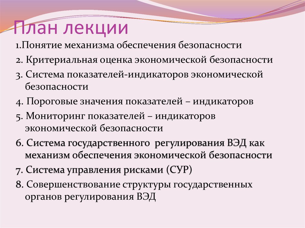 План лекции