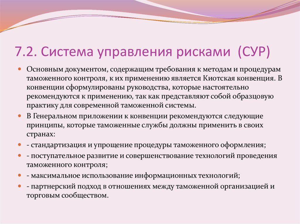 7.2. Система управления рисками (СУР)