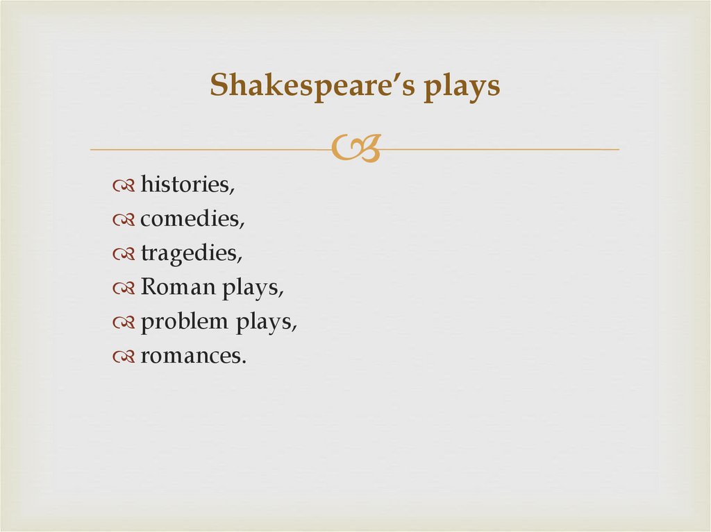 Shakespeare’s plays