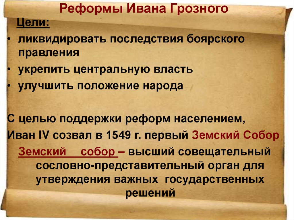 Реформы Ивана Грозного