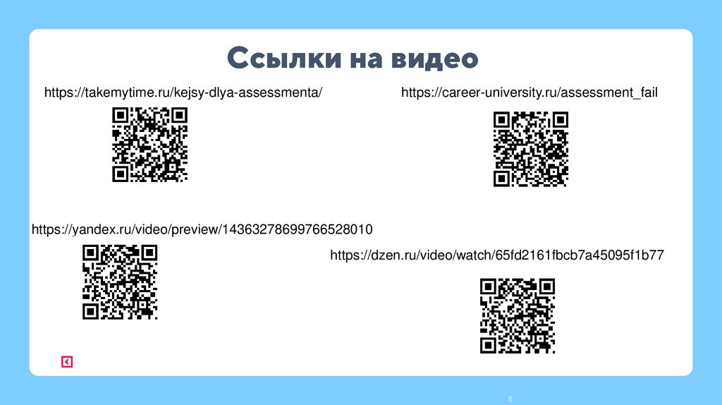 Ссылки на видео