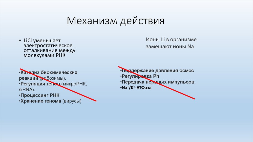 Механизм действия