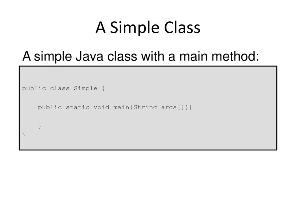A Simple Class
