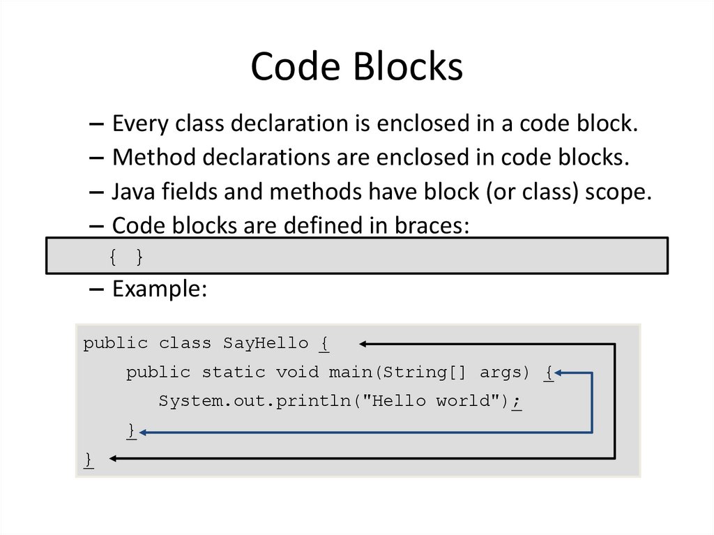 Code Blocks