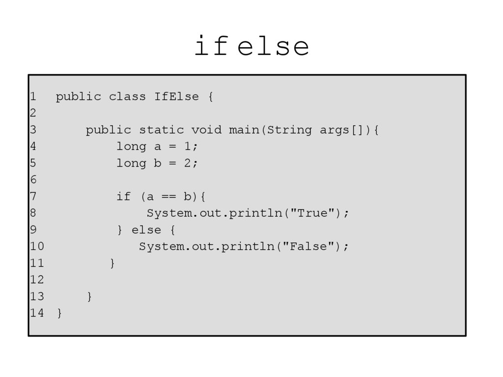 if else