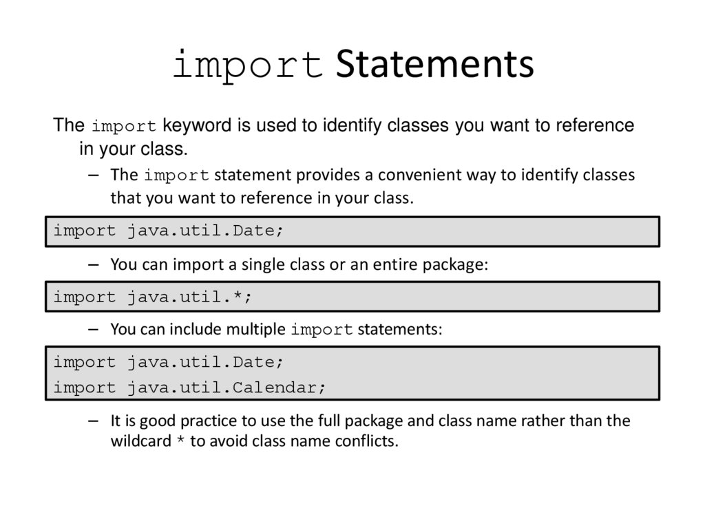 import Statements