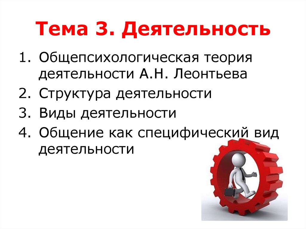 Тема 3. Деятельность