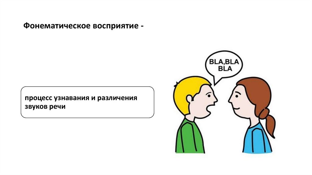 Фонематическое восприятие -