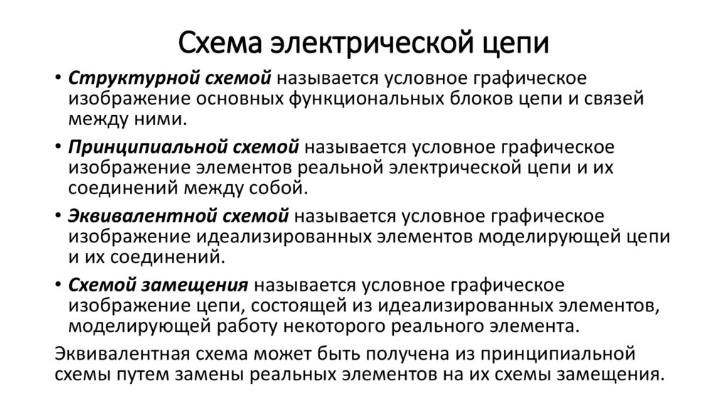 Схема электрической цепи