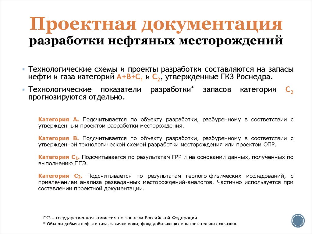 Проектная документация разработки нефтяных месторождений