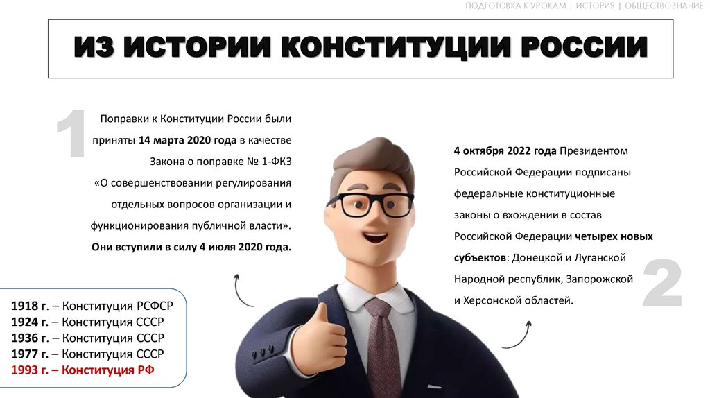 ИЗ ИСТОРИИ КОНСТИТУЦИИ РОССИИ