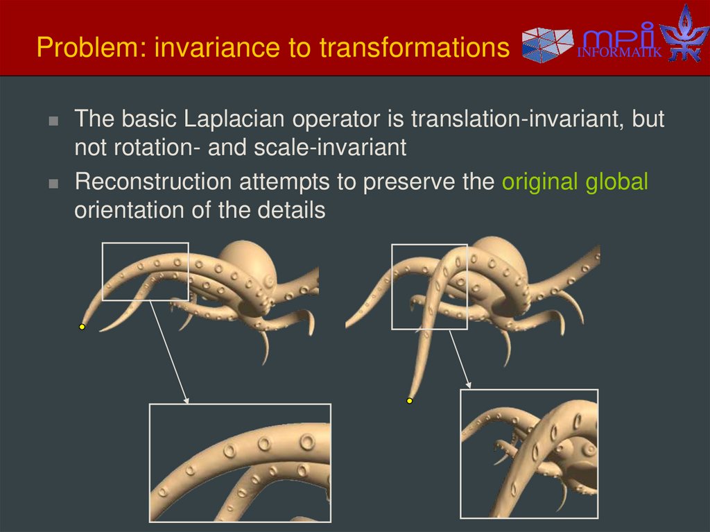 Problem: invariance to transformations