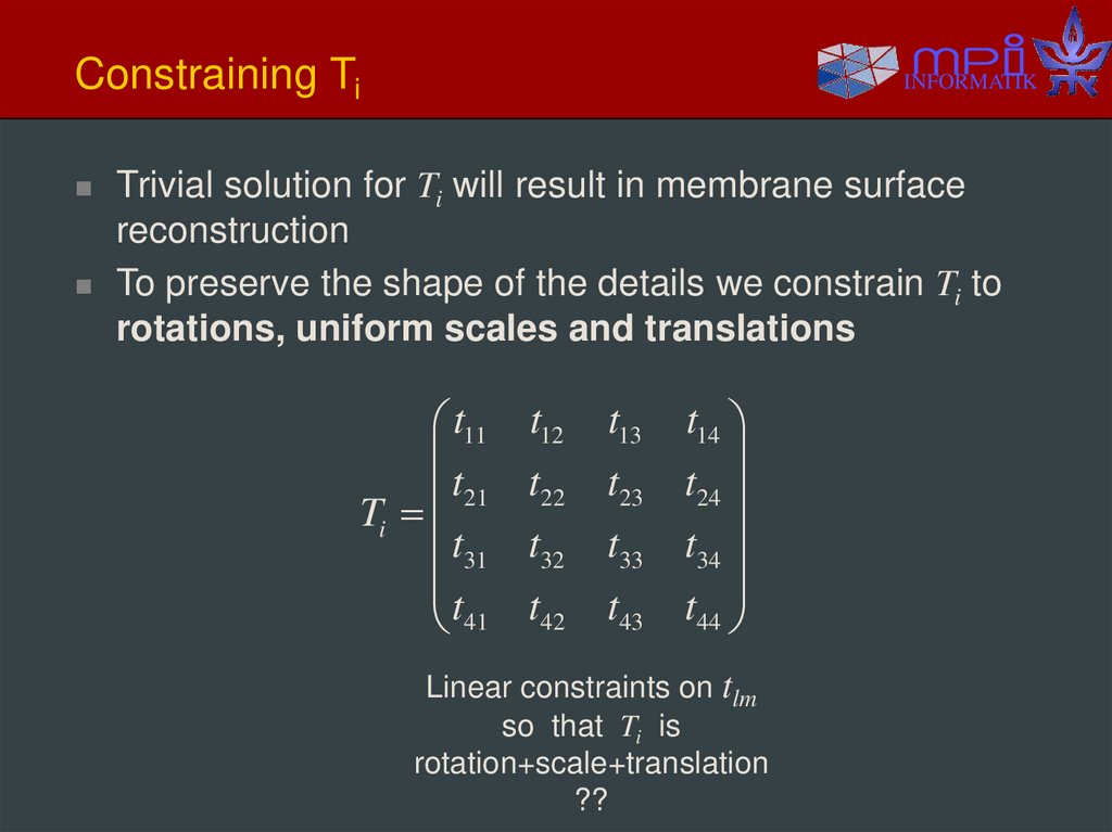 Constraining Ti